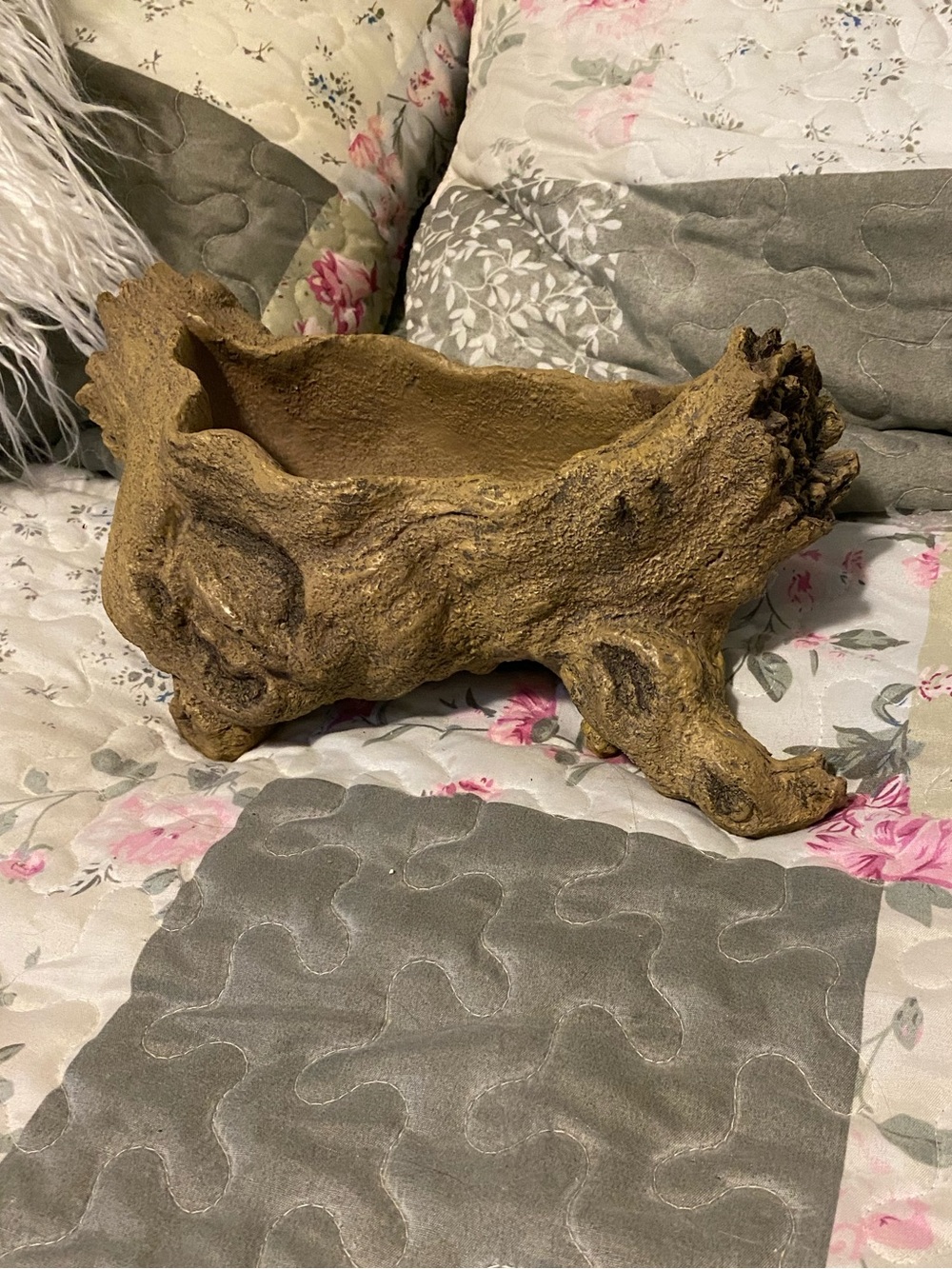 Hobby Lobby Brown Rustic Log-Style Decorative Vase